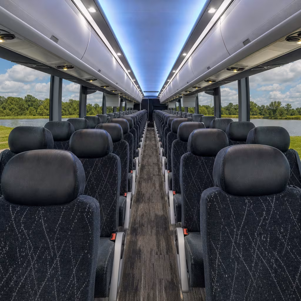 40-56 Passenger Charter Bus Interior