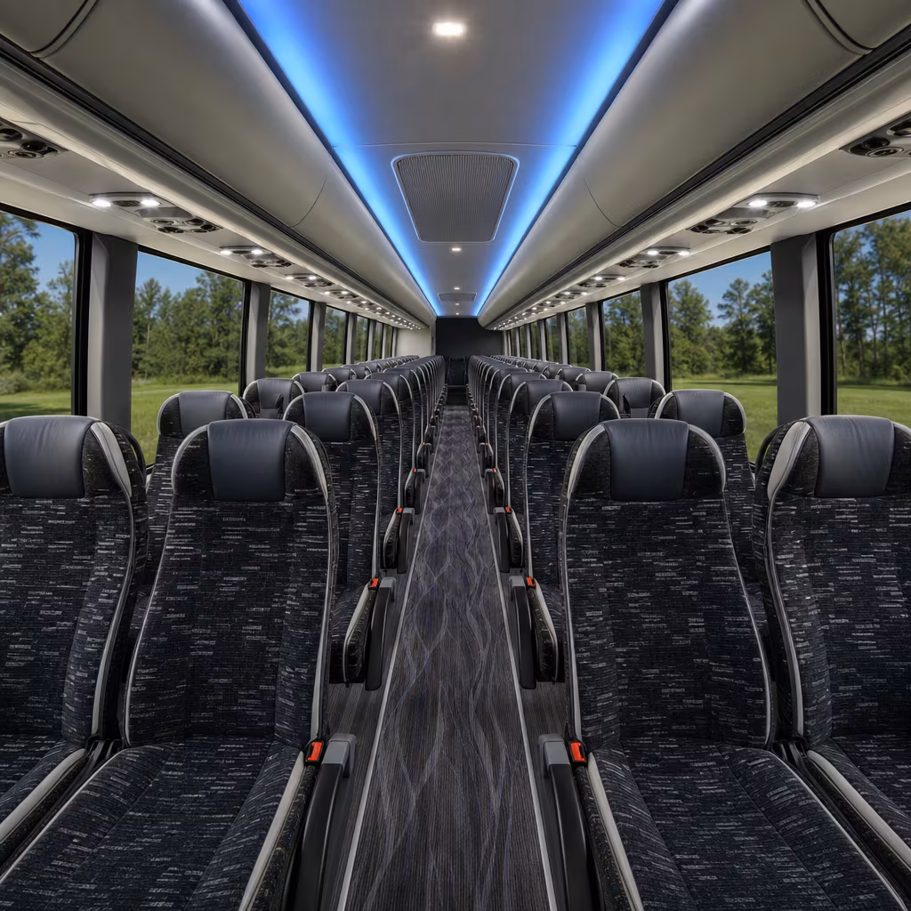 40-56 Passenger Charter Bus Interior