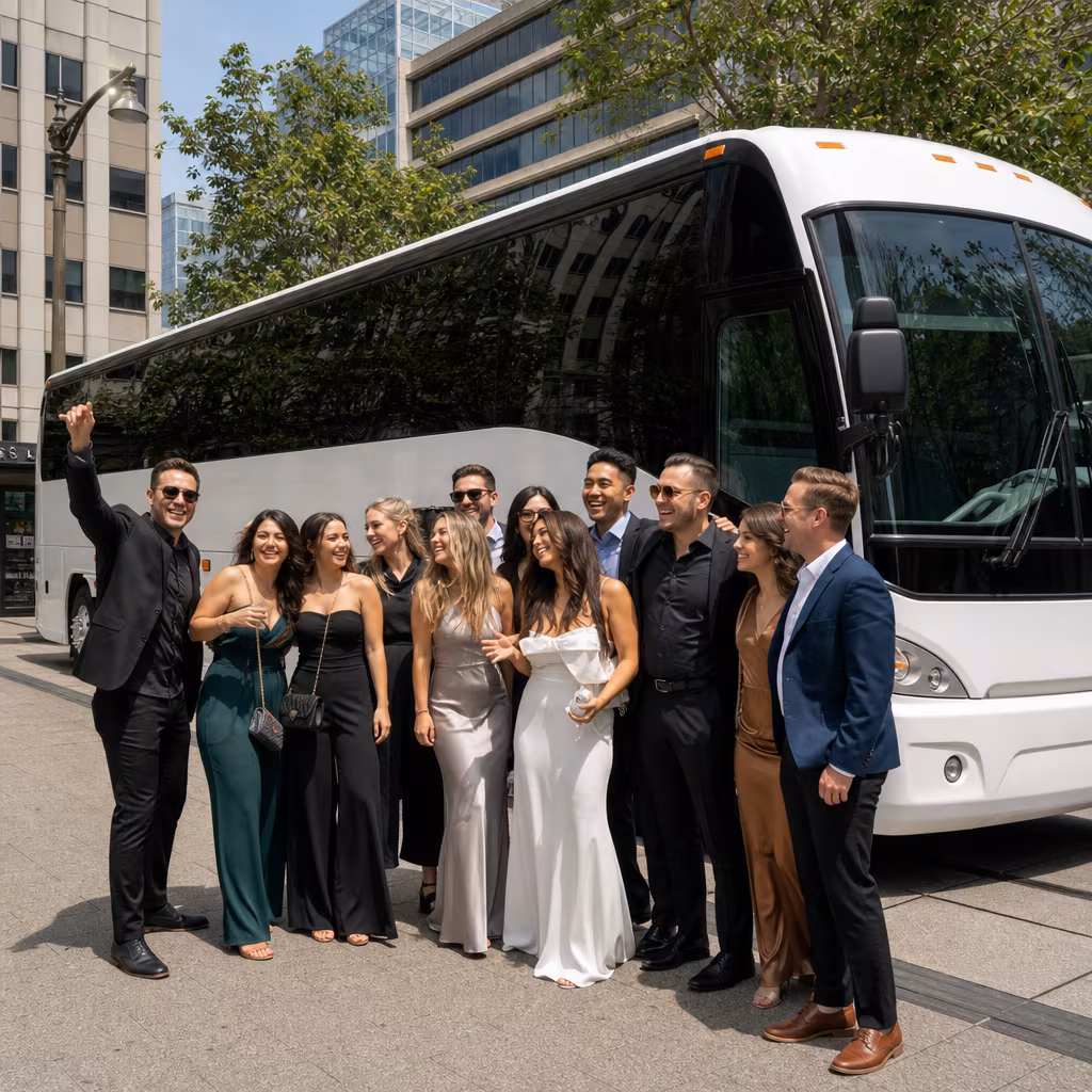 Passengers loading luggage while boarding an San Jose group shuttle