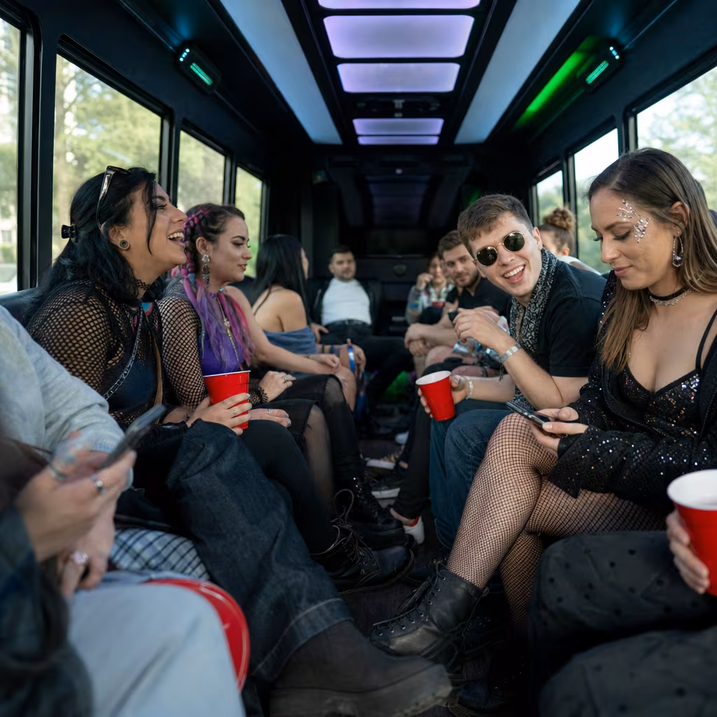 Passengers loading luggage while boarding an San Jose group shuttle
