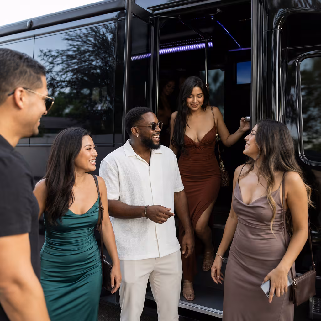 Passengers loading luggage while boarding an San Jose group shuttle