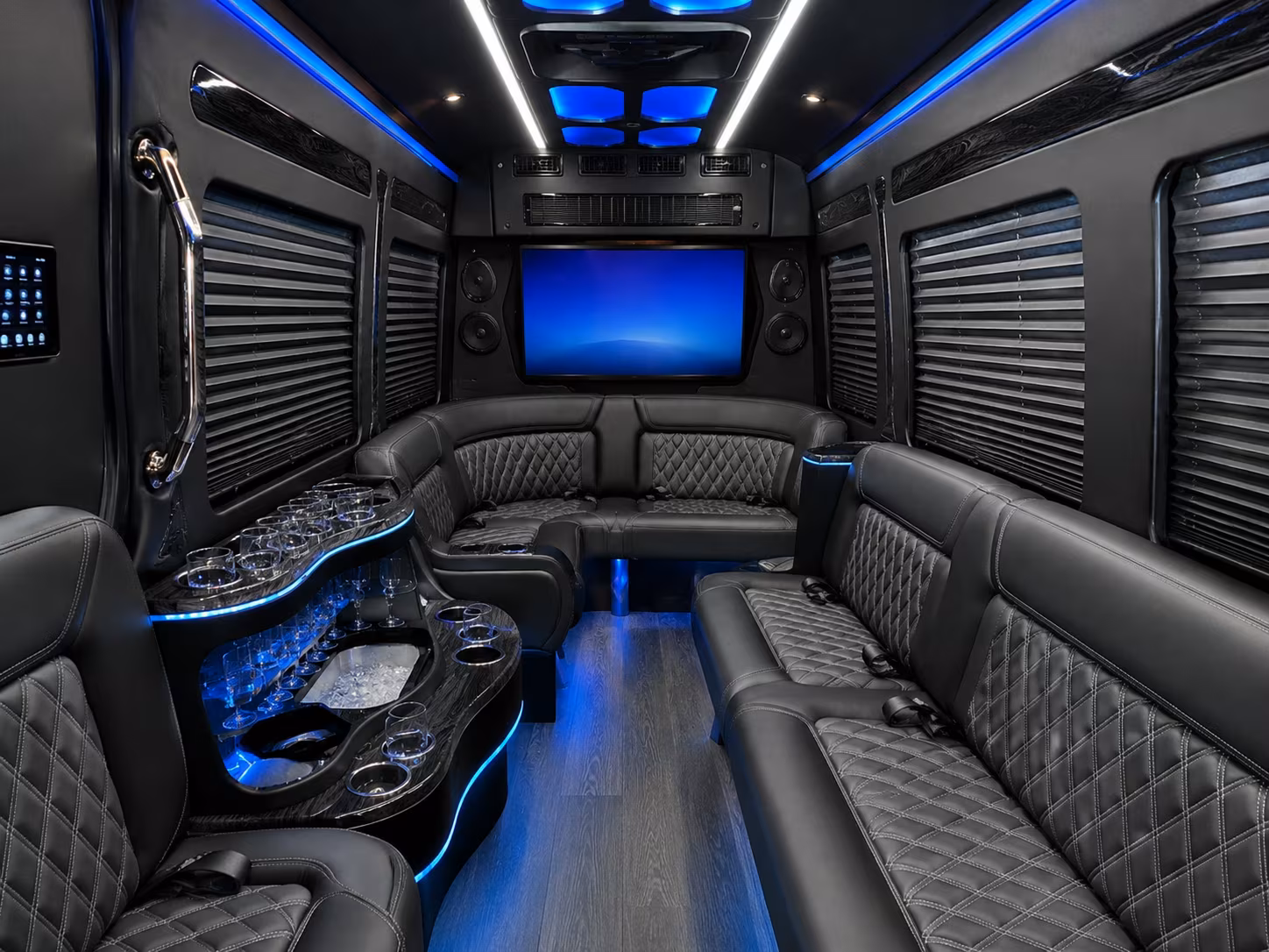 San Jose Airport Shuttle & Transportation party bus exterior