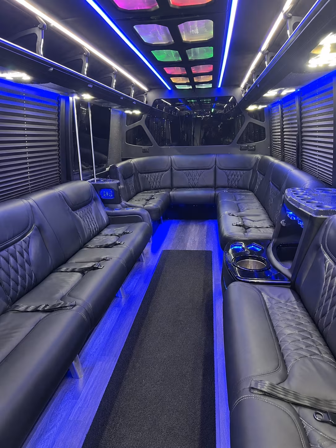 San Jose Bachelor & Bachelorette Transportation party bus interior