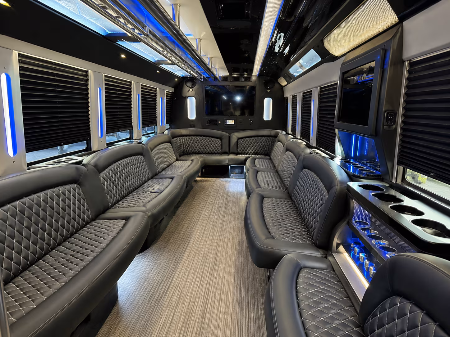 San Jose Birthday, Sweet 16, & Quinceañera Transportation party bus exterior