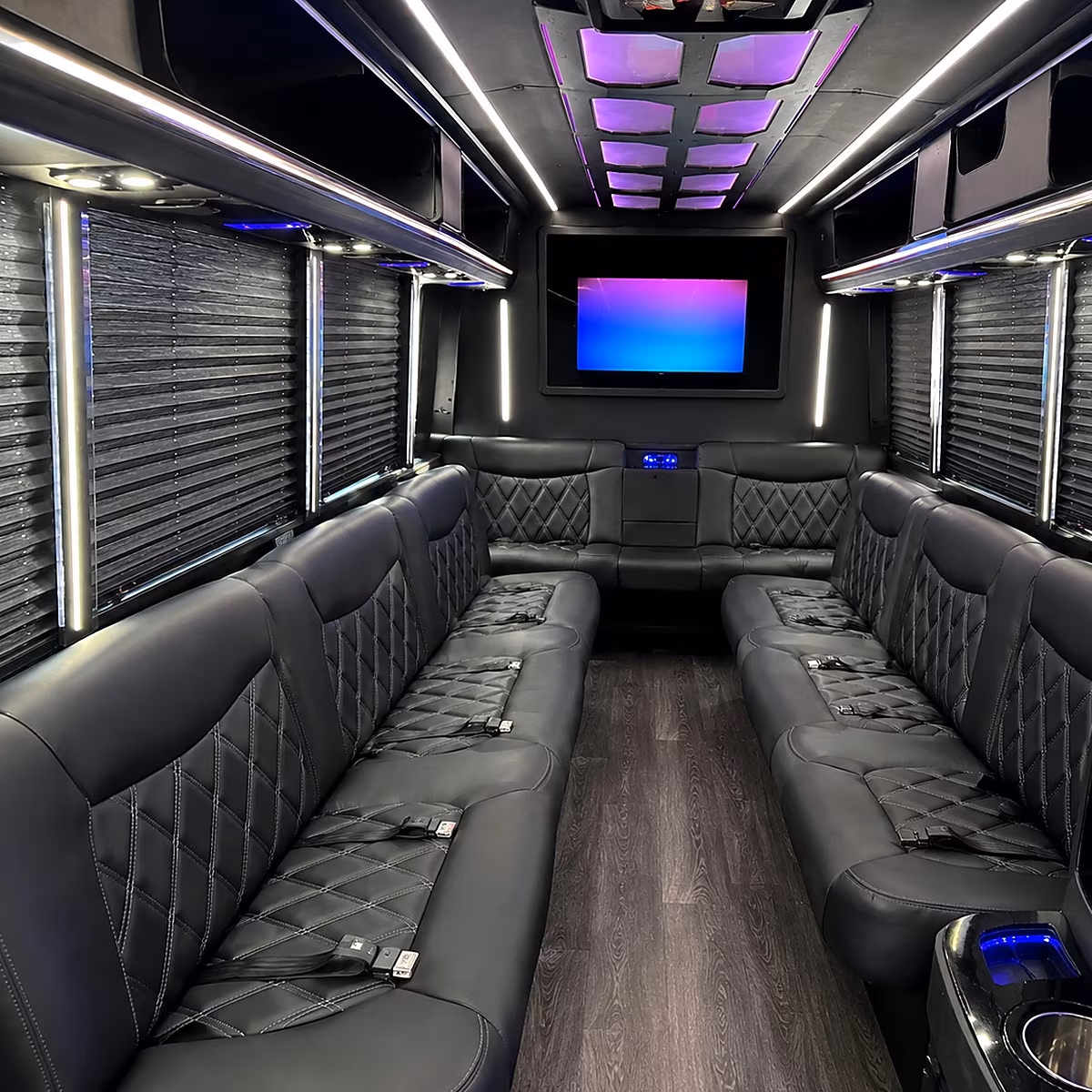 San Jose Concert & Music Festival Transportation party bus interior