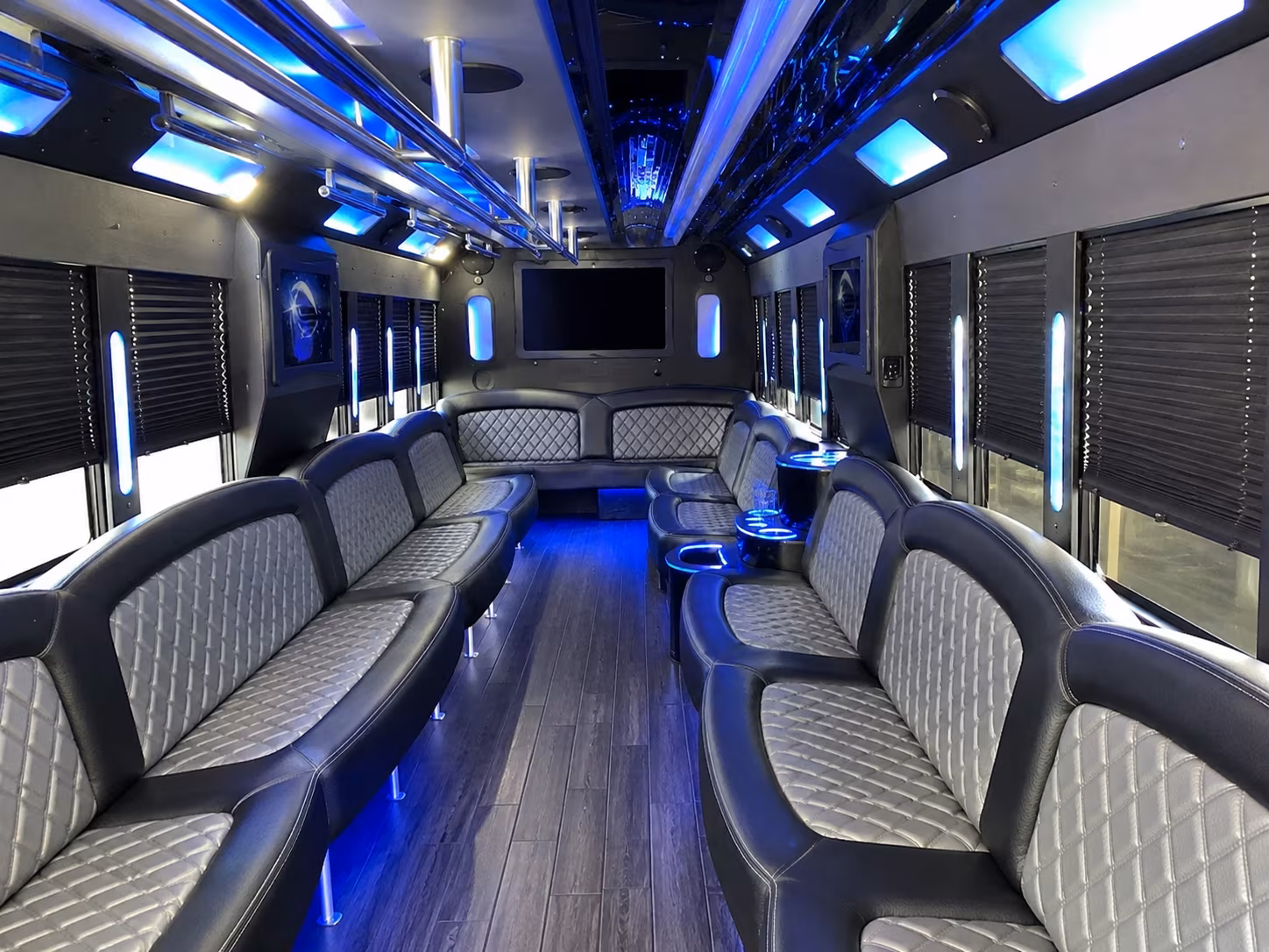 San Jose Private Event Transportation party bus exterior