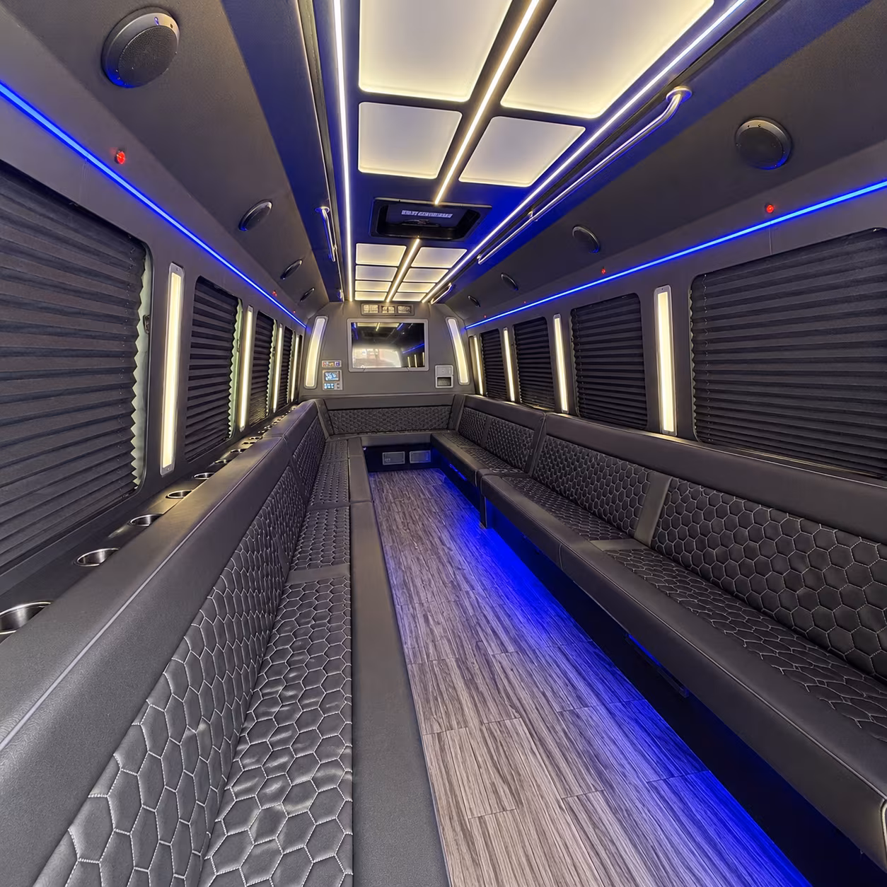 San Jose Private Event Transportation party bus exterior