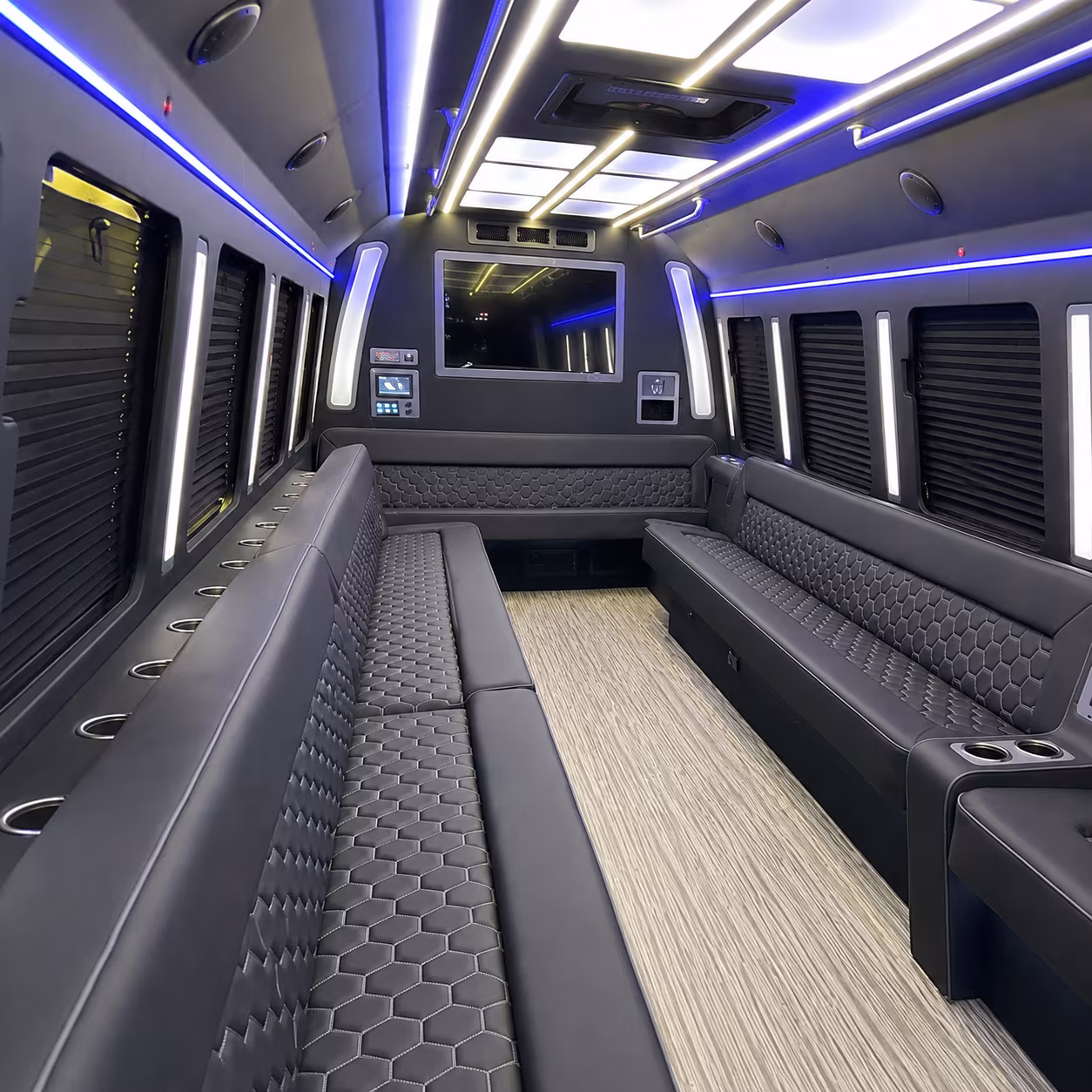 San Jose Private Event Transportation party bus exterior