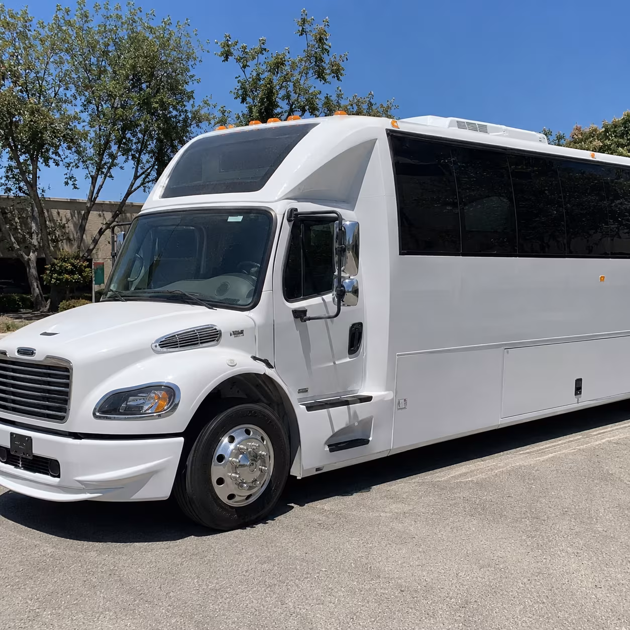 San Jose Sporting Event Transportation party bus exterior