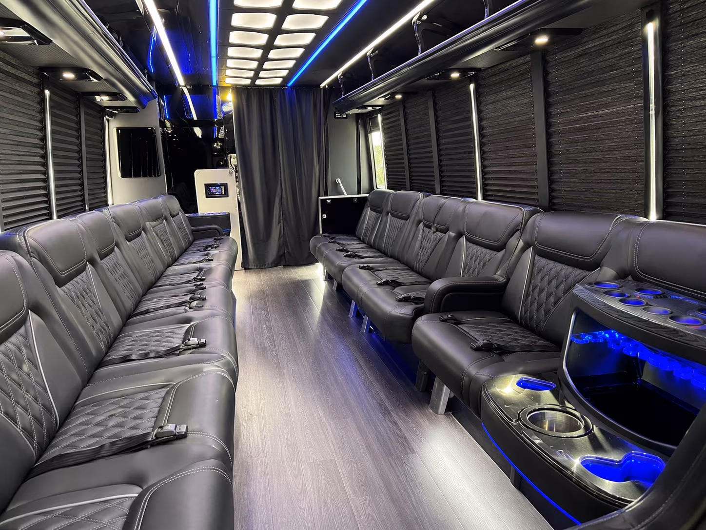 San Jose Sporting Event Transportation onboard seating
