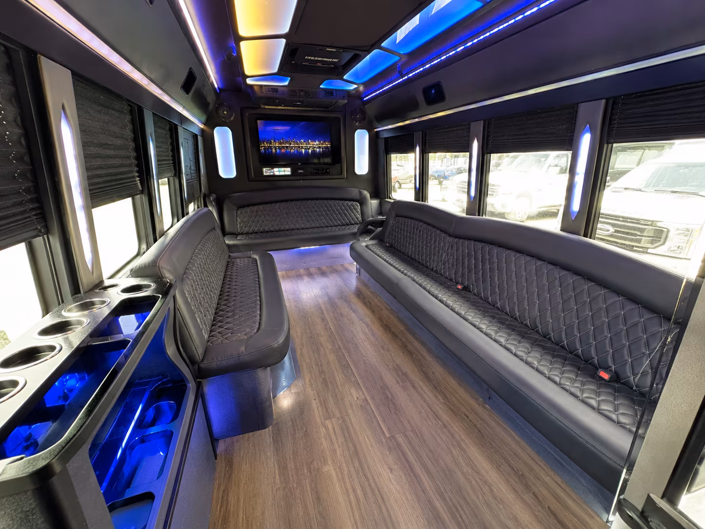 San Jose Wedding Transportation party bus exterior