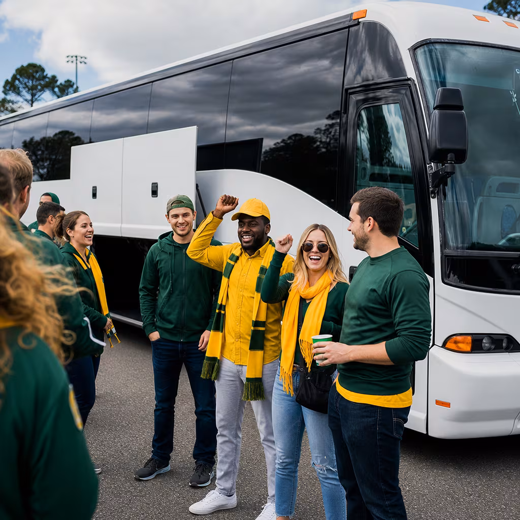 Passengers loading luggage while boarding an San Jose group shuttle