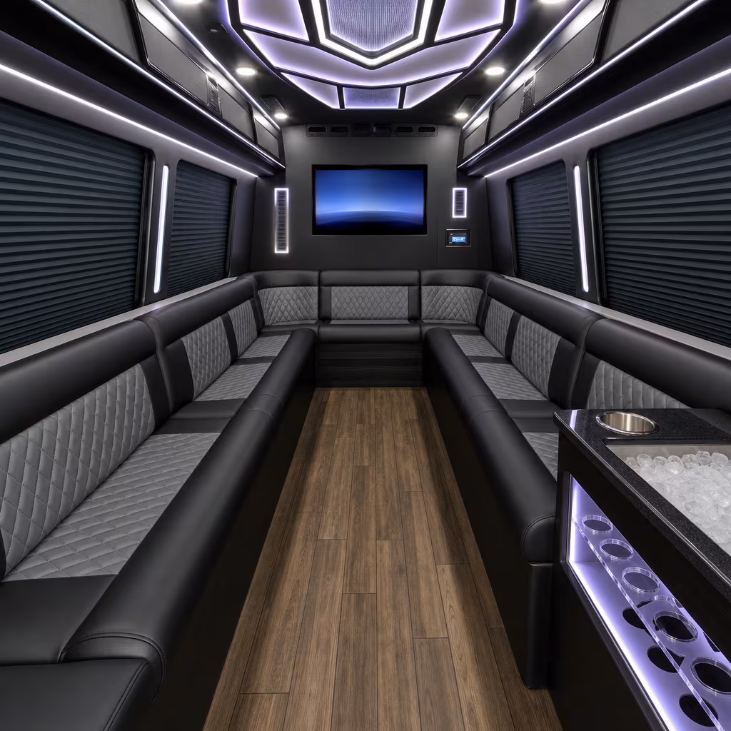 14 Passenger Sprinter Limo Interior